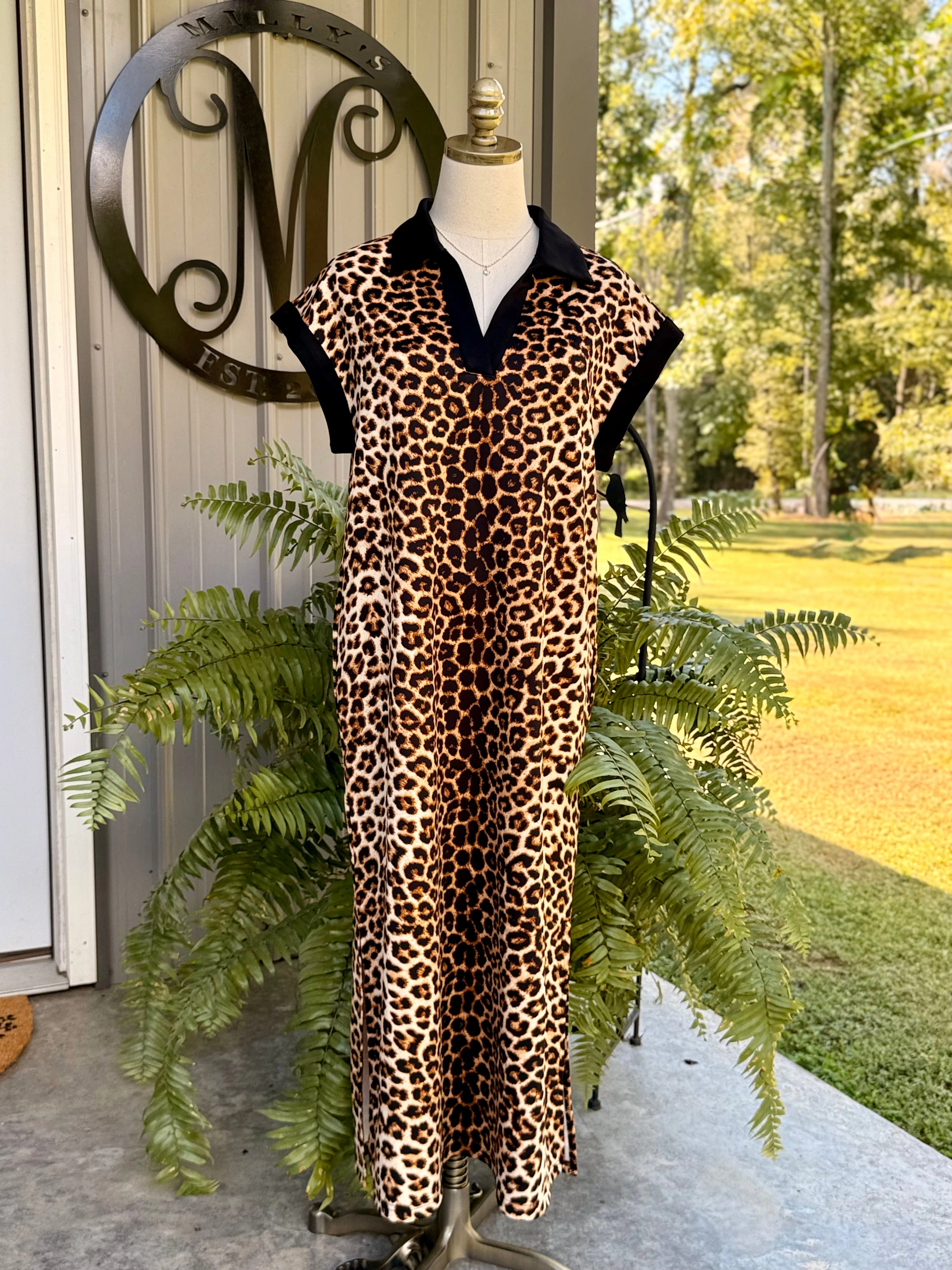 Ipanema Midi Dress The Leopard Collared Midi Dress