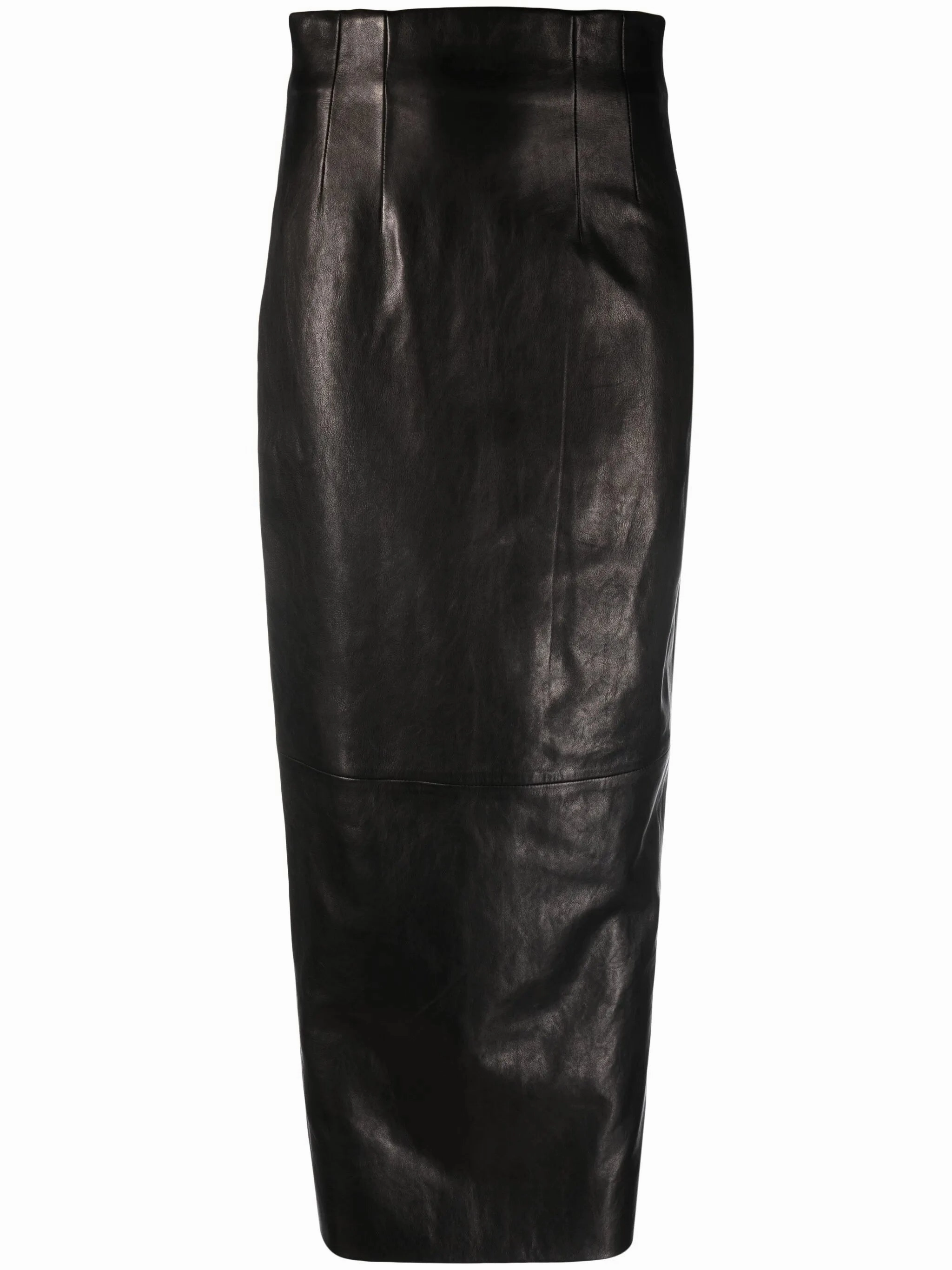 The Loxley leather midi skirt 