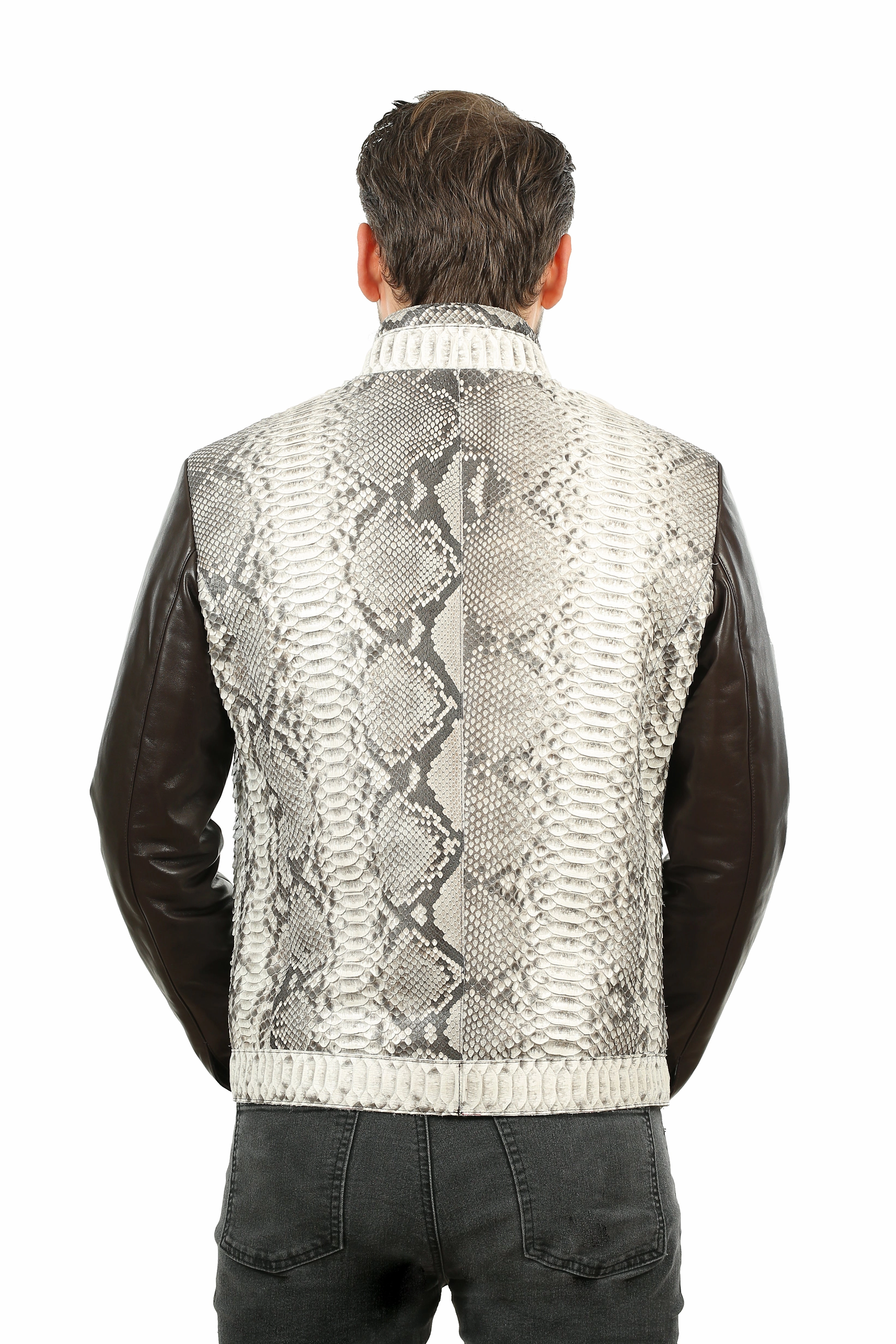 The Masten Pythn Natural Leather Men Jacket Counts Kustoms Jackets