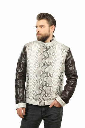 The Masten Pythn Natural Leather Men Jacket Ski Jackets From The 80s