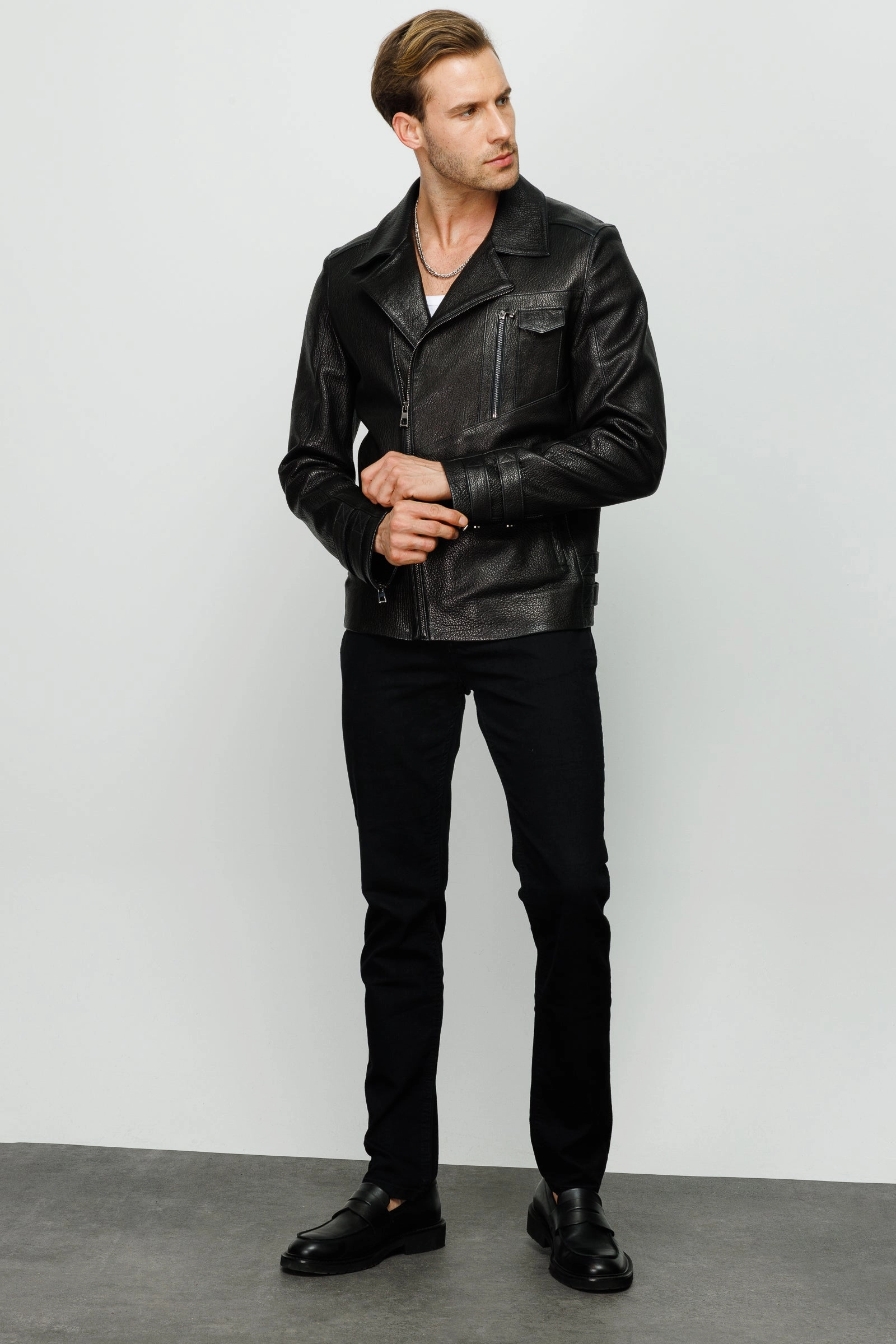 The Monala Black Leather Men Jacket Lady Jackets Grease