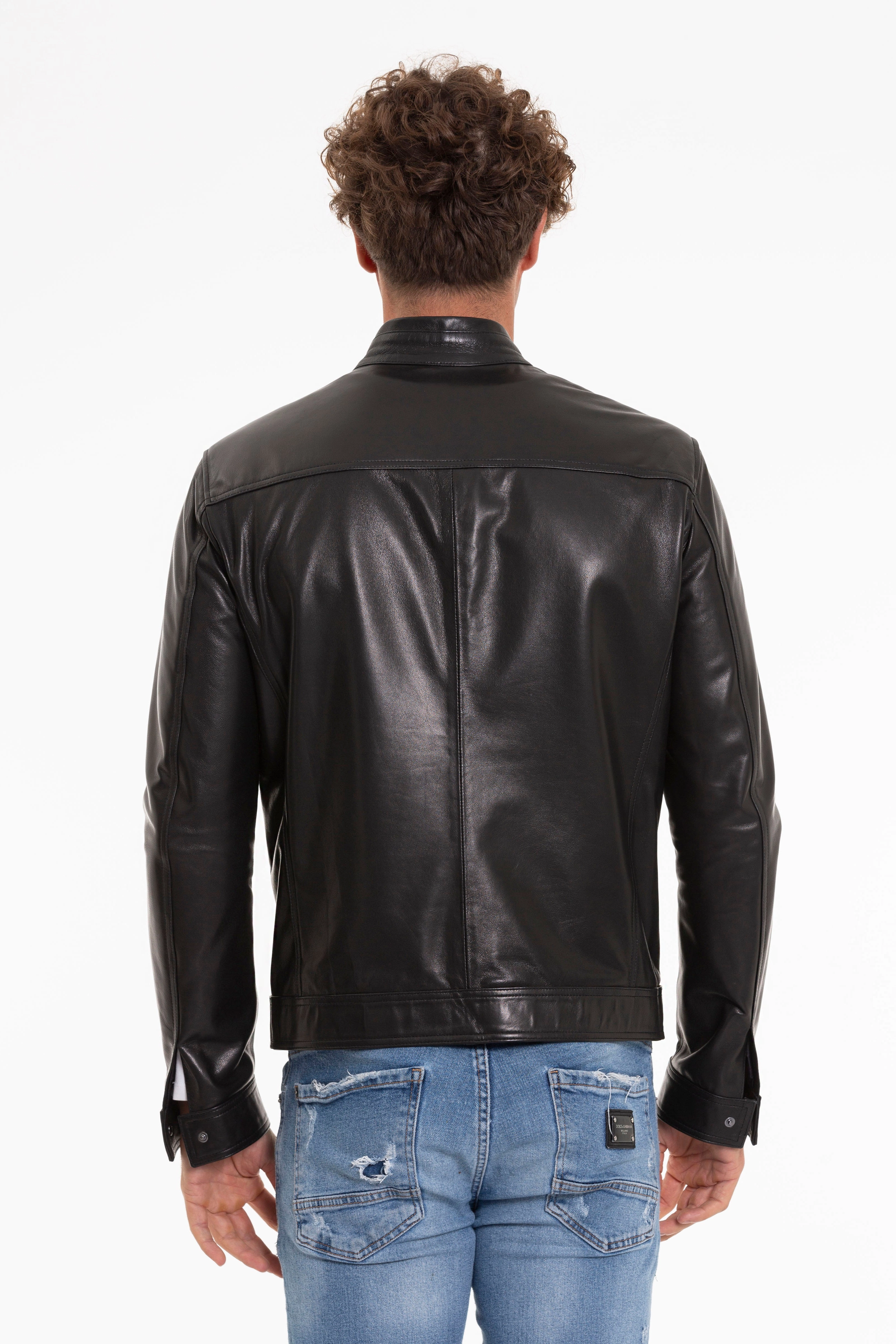 The Poleo Black Leather Men Jacket Jackets On Sale Near Me