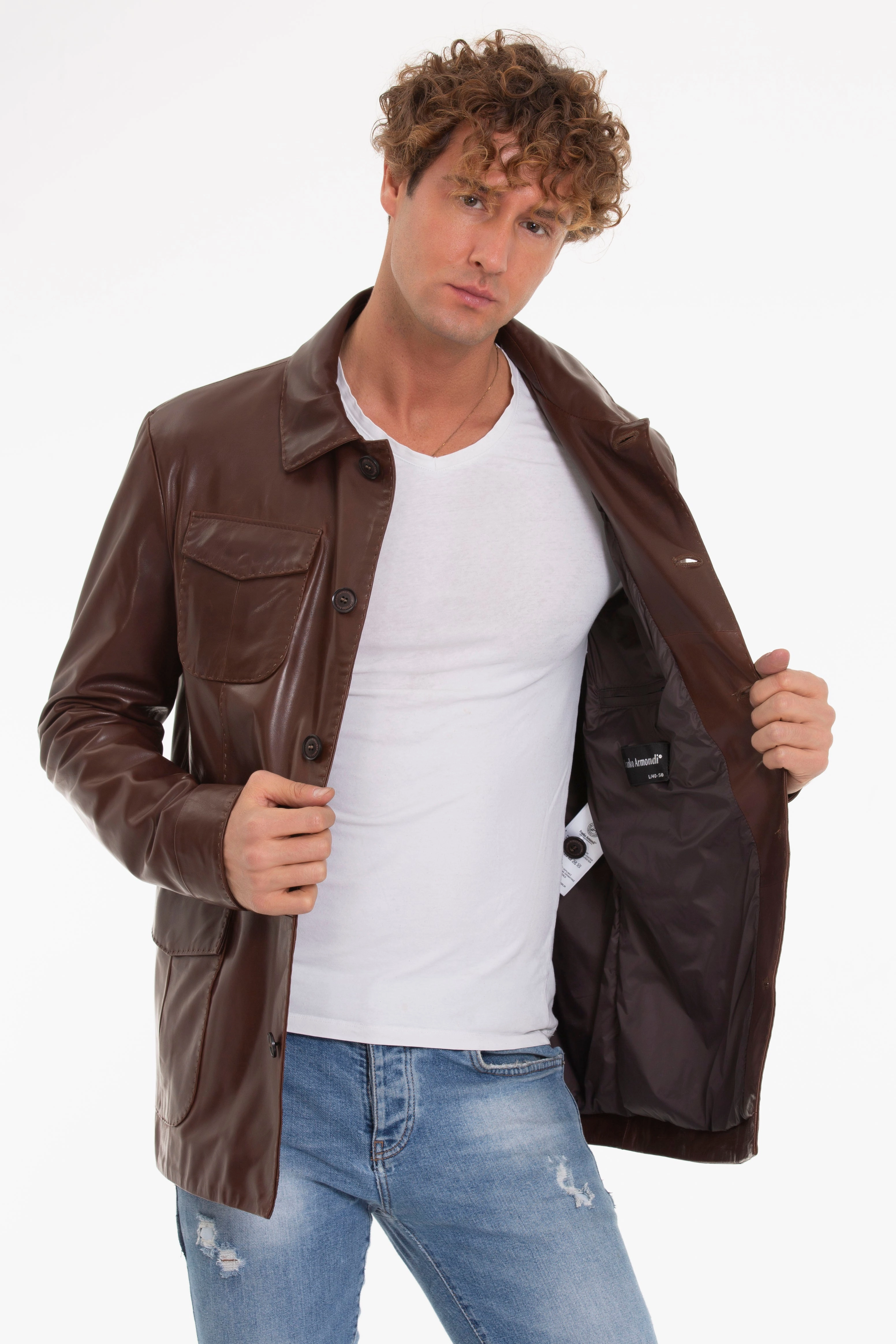 Baseball Starter Jackets The Turro Brown Leather Men Jacket