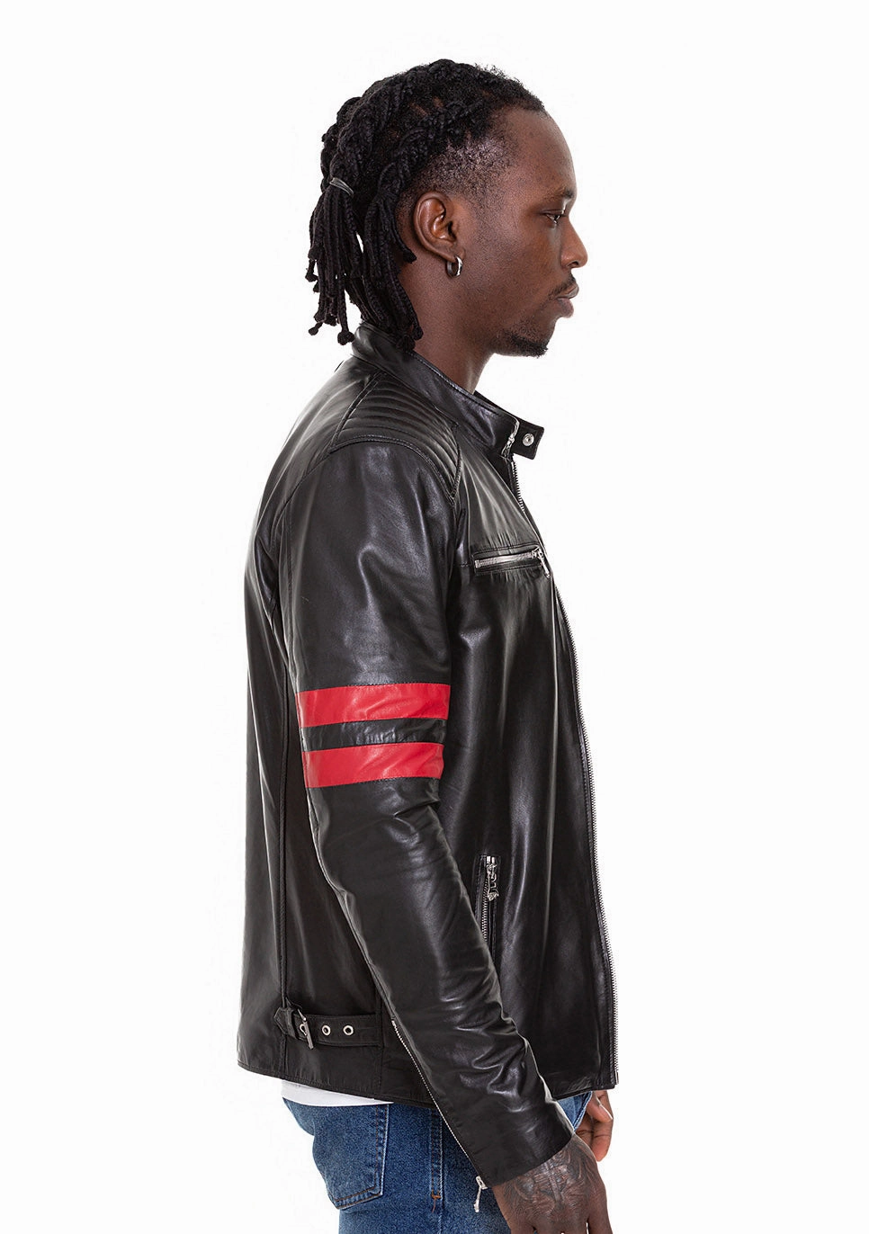Fleece Style Jackets The Urban Black Leather Men Jacket
