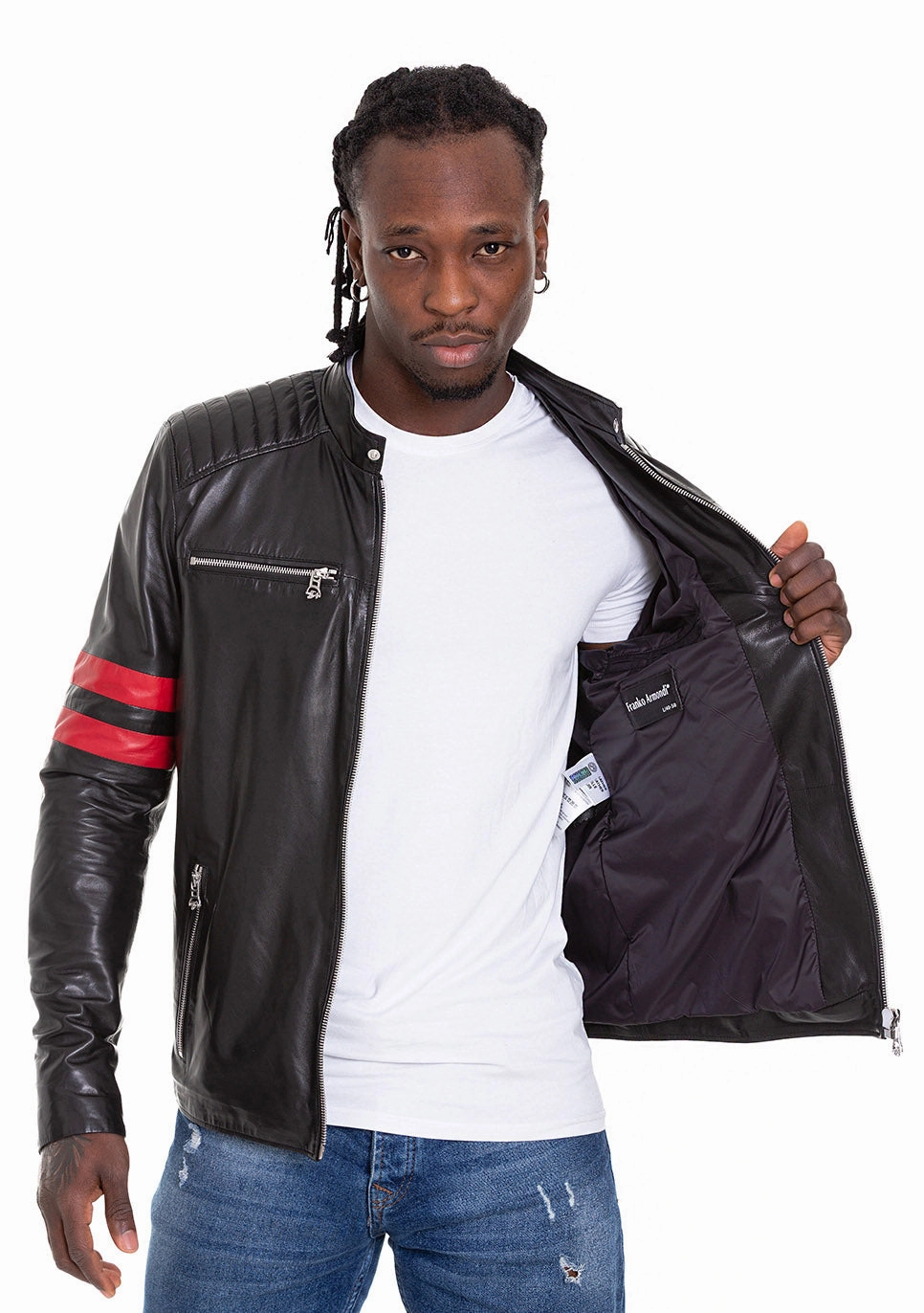 The Urban Black Leather Men Jacket Burton Snowboarding Jackets
