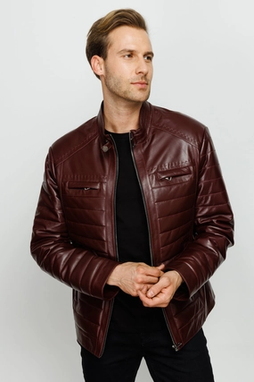 The Wilkerson Burgundy Leather Men Jacket Backcountry Winter Jackets