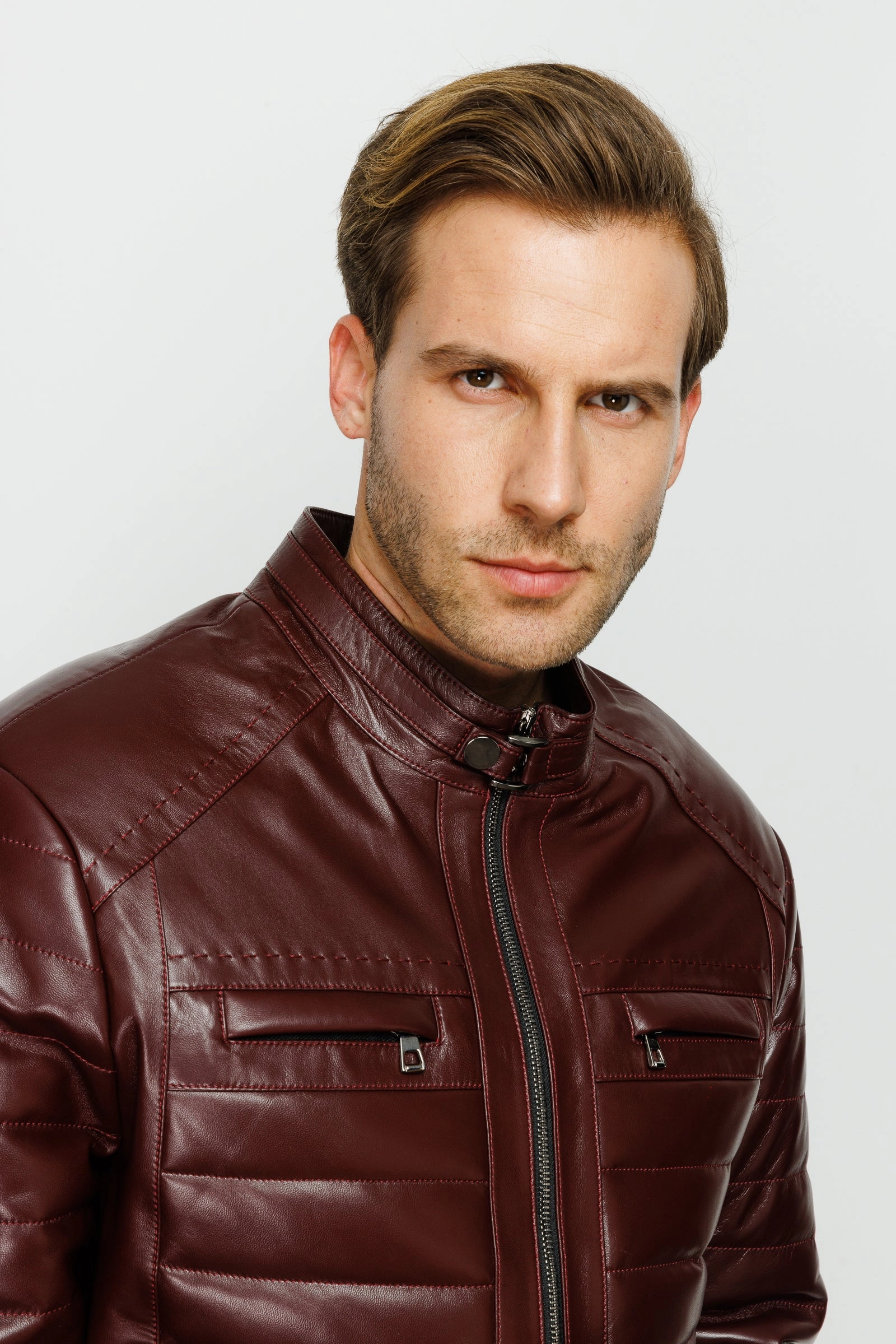 Pictures Of Letterman Jackets The Wilkerson Burgundy Leather Men Jacket