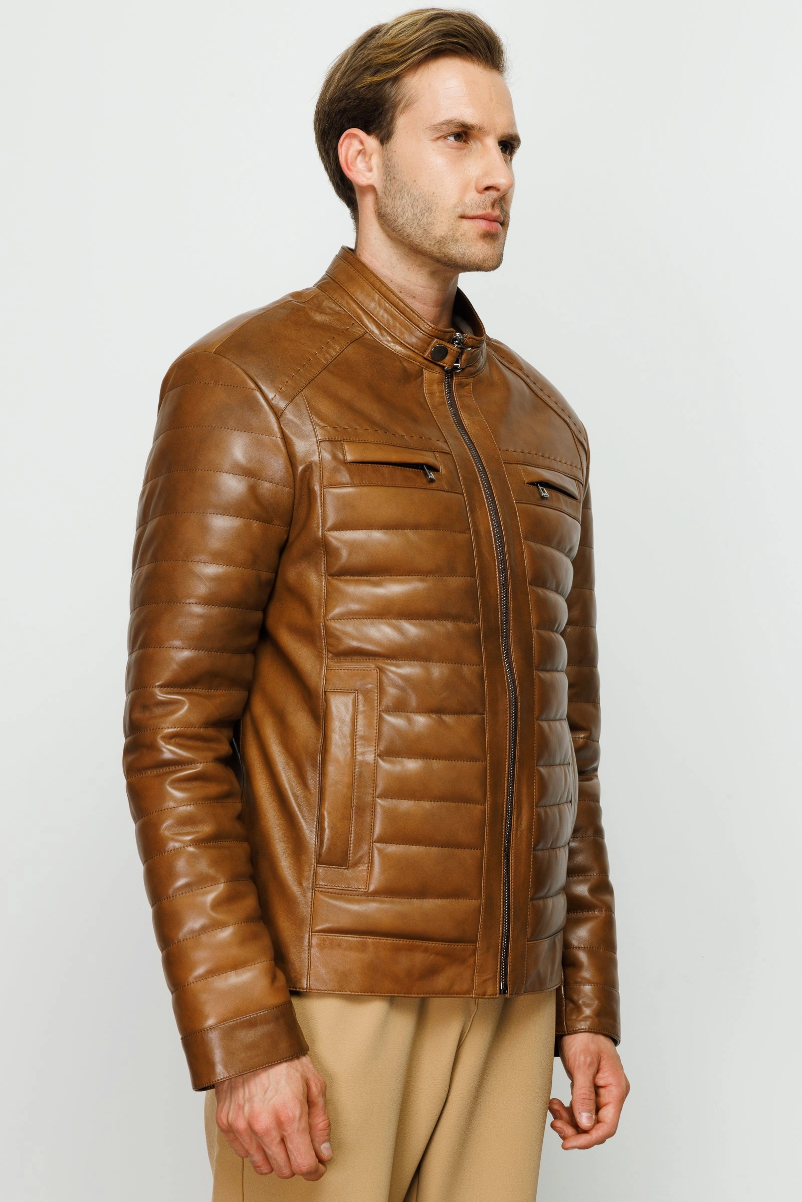 The Wilkerson Tan Leather Men Jacket Jackets For Men Sale