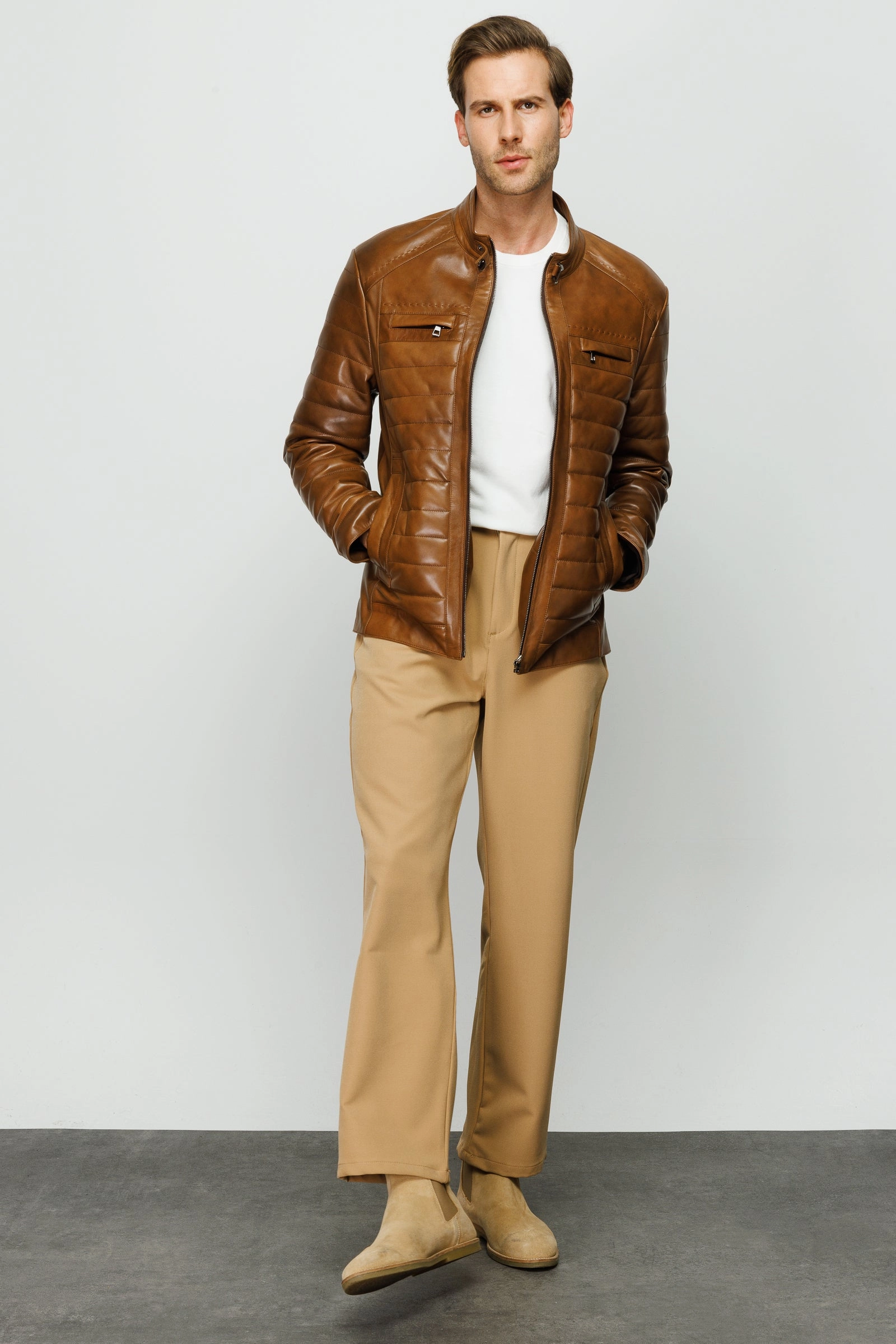 Jackets Fall The Wilkerson Tan Leather Men Jacket