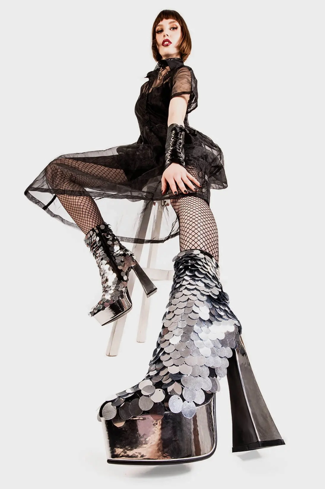 Those Eyes Platform Ankle Boots Heeled Laced Ankle Boots