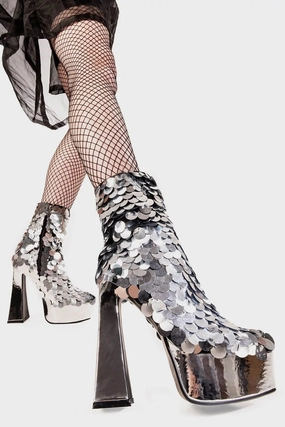 Those Eyes Platform Ankle Boots Vamp Suede Ankle Boots