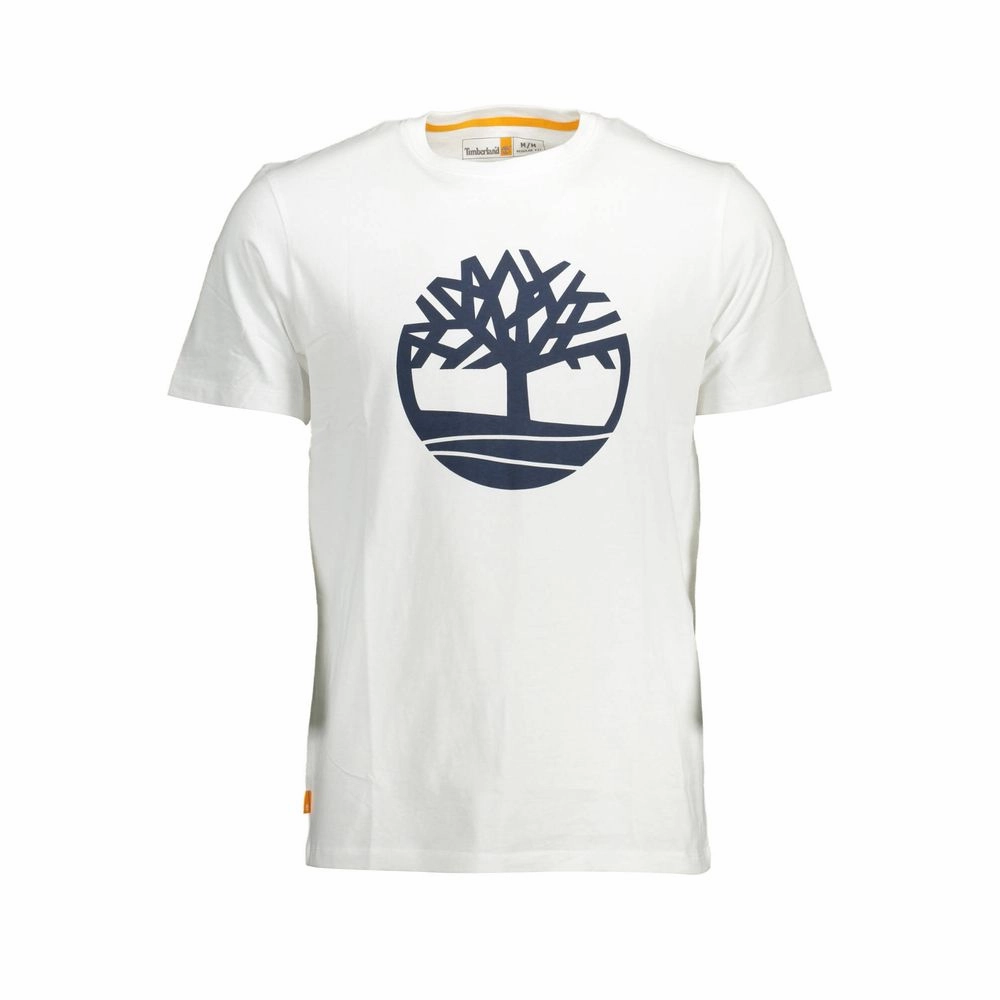 Timberland White Cotton Men T-Shirt T Shirts With The Word Genuine Or Authentic