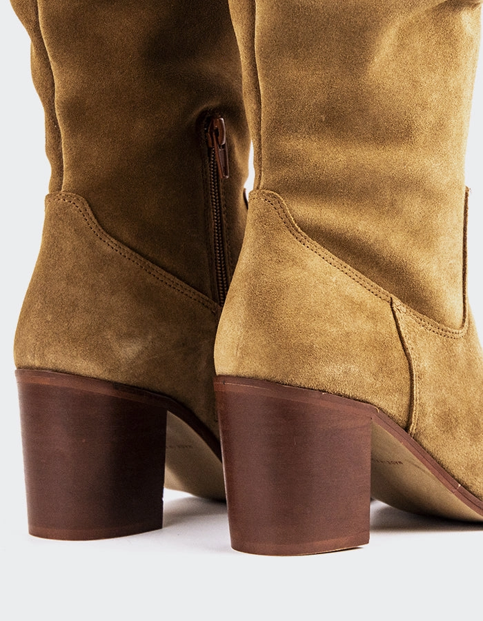 Roughout Cowboy Boots Bryanne Cognac Suede