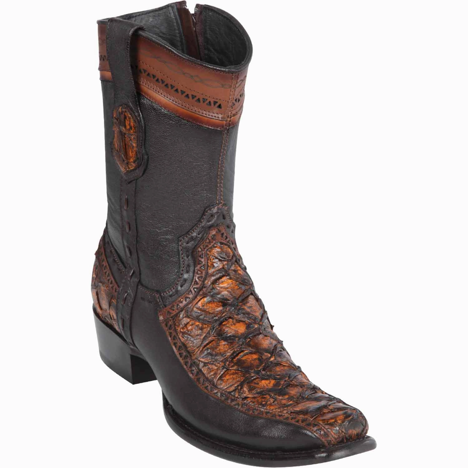 Men's Wild West Monster Fish with Deer Dubai Toe Short Boots 279BF10-B