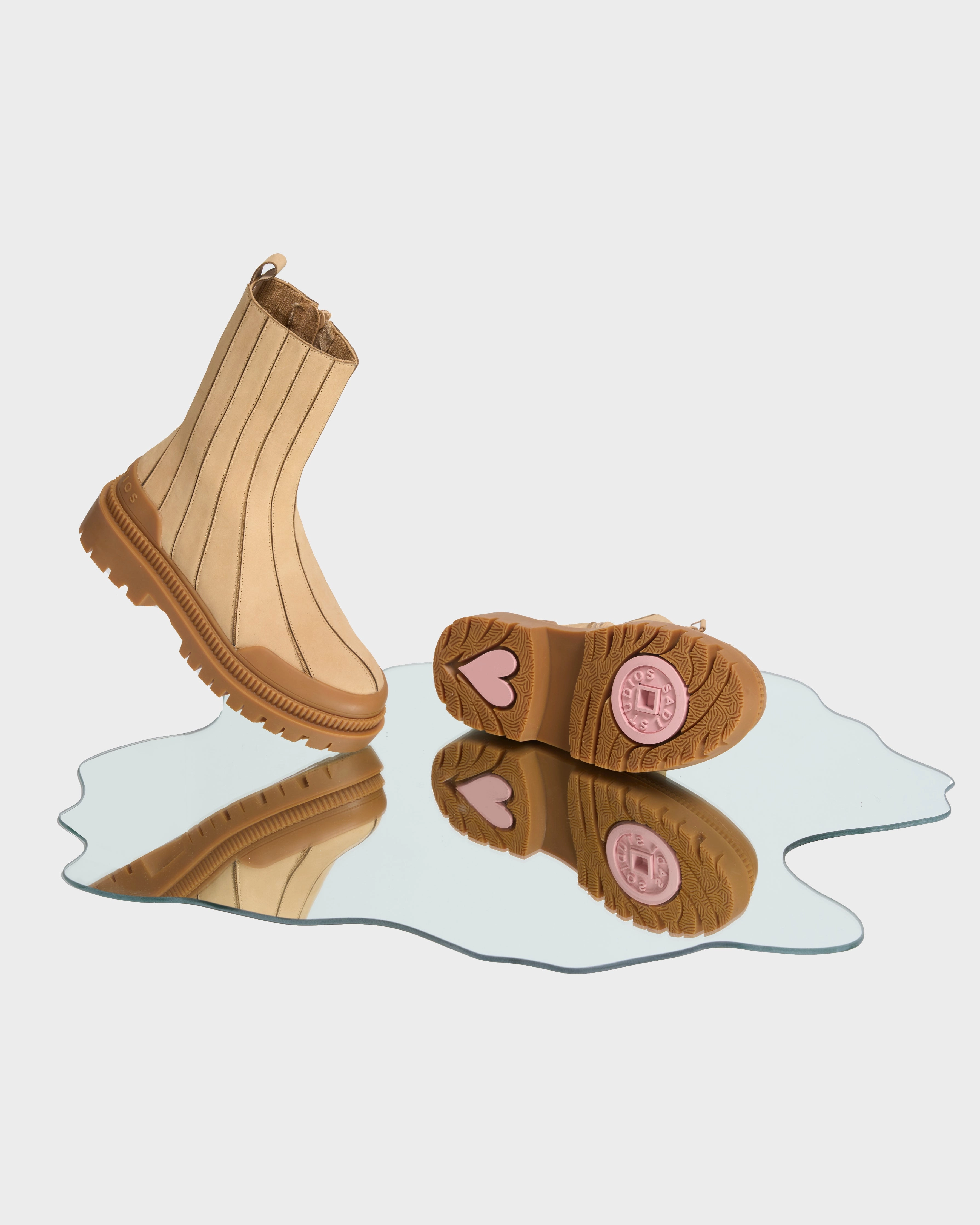 Sam Edelman Jaclyn Leather Chelsea Boots GABI TAN