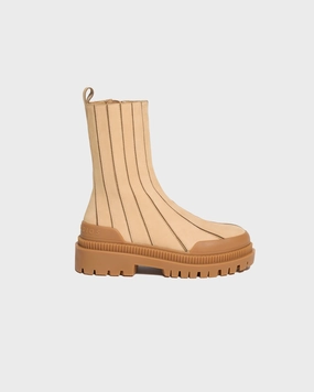 GABI TAN Lugged Chelsea Boots