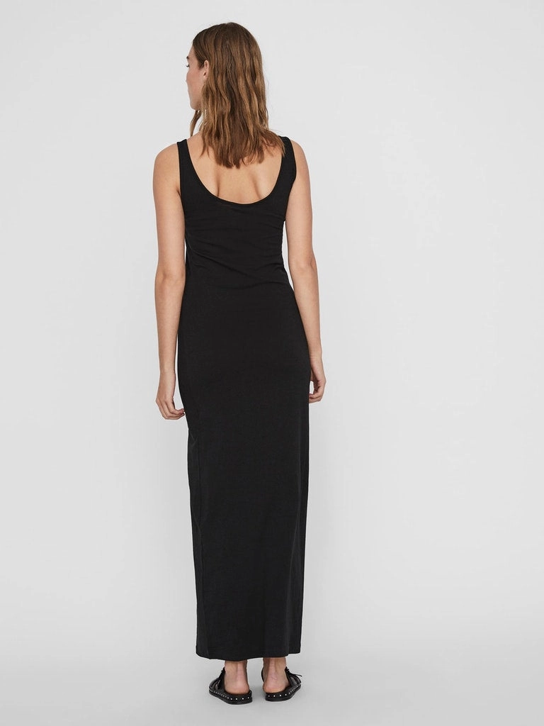 Nanna Cotton Ankle Dress Solid Leyana Maxi Dress