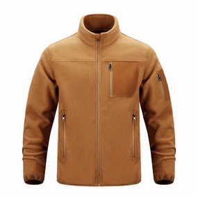 Winter Men Polartec Warm Jackets Casual Man Fleece Lined Windbreaker Coats Men Soft Shell Stand Collar Tactical Hiking Jackets Trucker Jackets