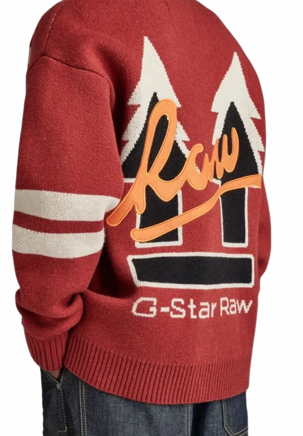 G-Star Raw Men's Holiday 89 GS Loose Knitted Cardigan University Of Wisconsin Sweatshirts