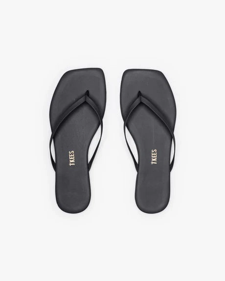 Flip Flops Getaway TKEES - SQUARE TOE LILY BLACK