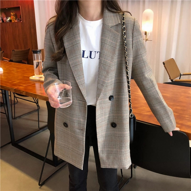 Varsity Wool Office Ladies Blazer Double Breasted