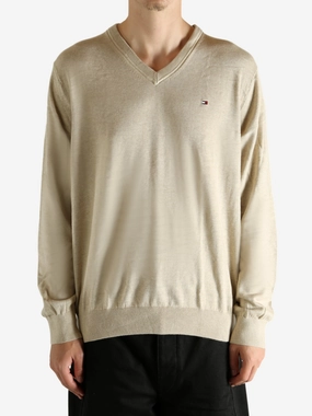 Janet Byrne Knitwear TOMMY HILFIGER - Men M Syracuse Vneck Sweater