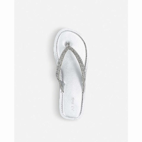 Cheap Bulk Buy Flip Flops Aldo Yberani Embellished Rubber Wedge Flip-flops