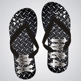 Plantar Fasciitis Sandals Flip Flops Chi Phi Diamond Plate Flip-Flops - SBL100 - SUB