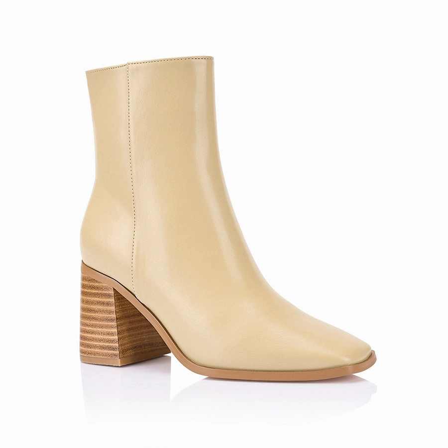 Plush Ankle Boots Liliah Ankle Boots - Beige