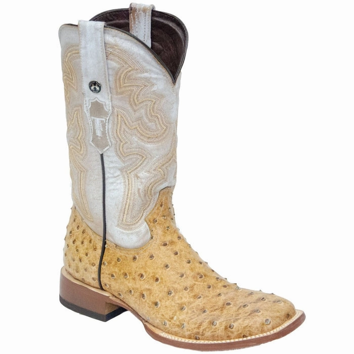 Photos Of Cowboy Boots Men's Dutton Print Ostrich Square Toe Boots Rustic Orix