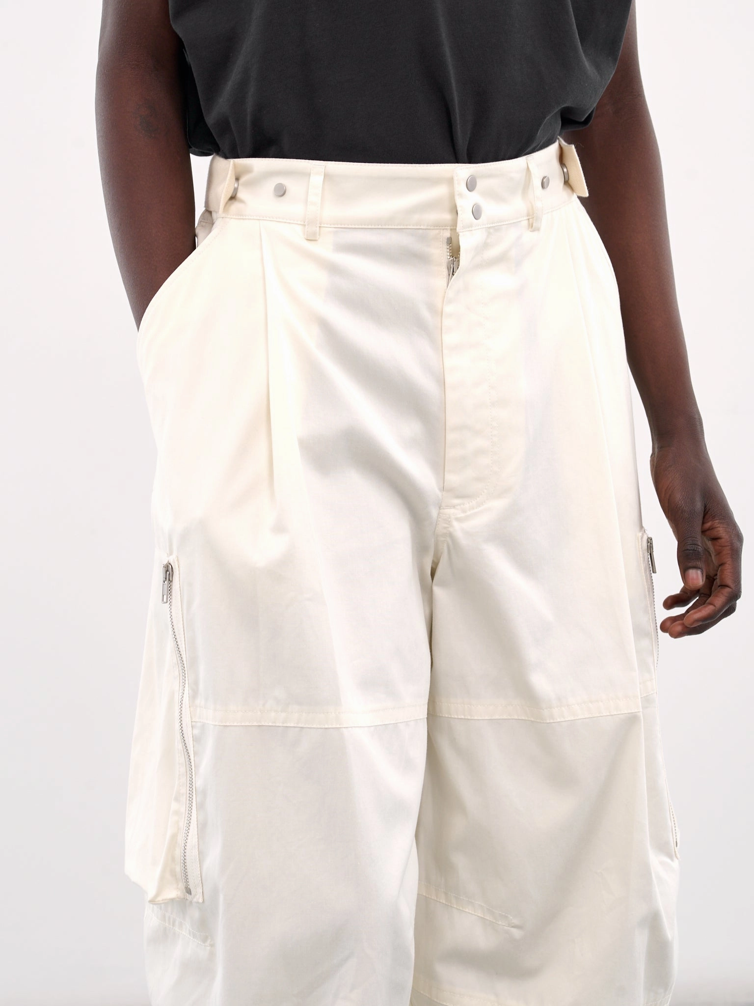 James Bond Cargo Pants Twill Cotton Cargo Pants (25E96MXR02-003-ALABASTRO)