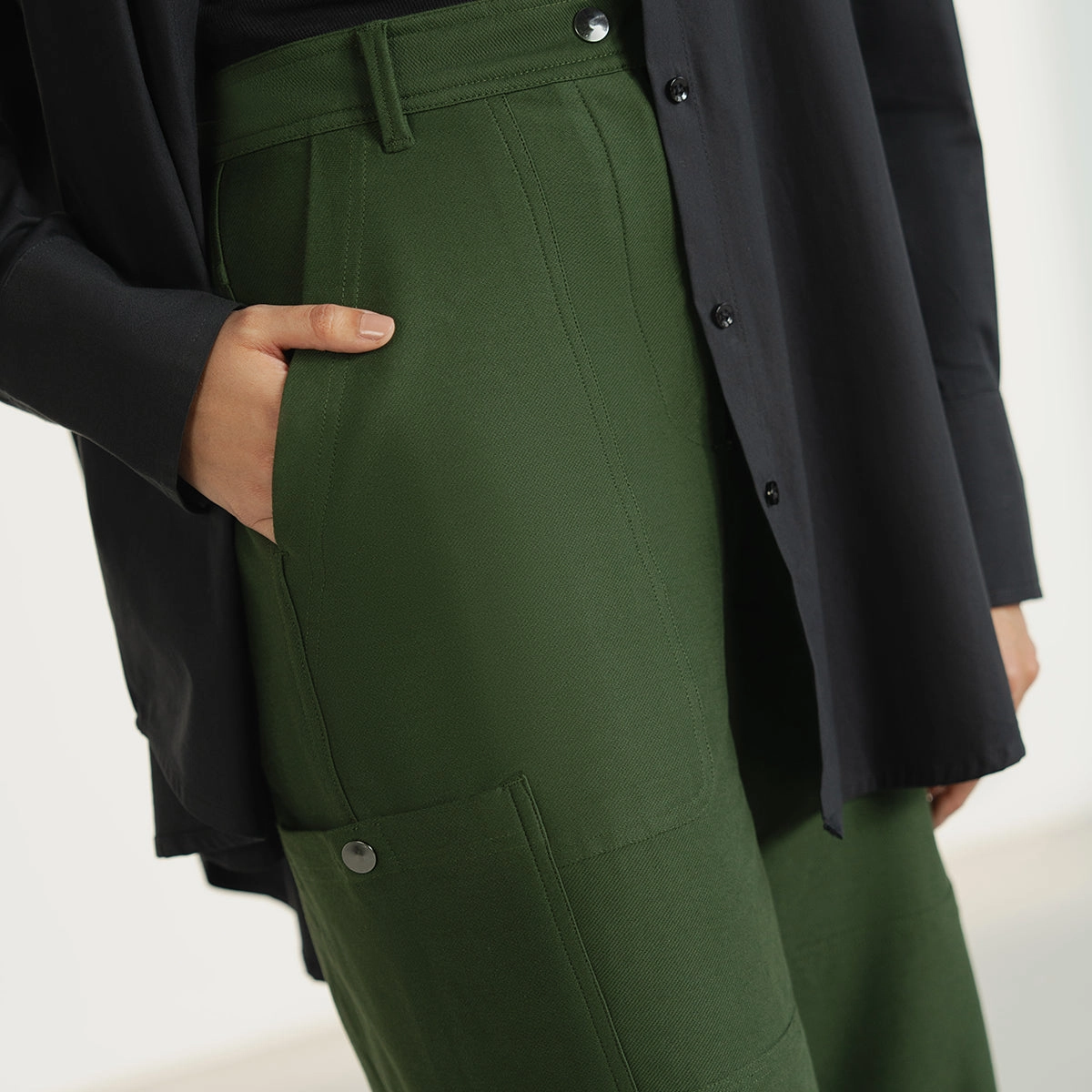 Twill Terry Cargo Pants Velcro Cargo Pants