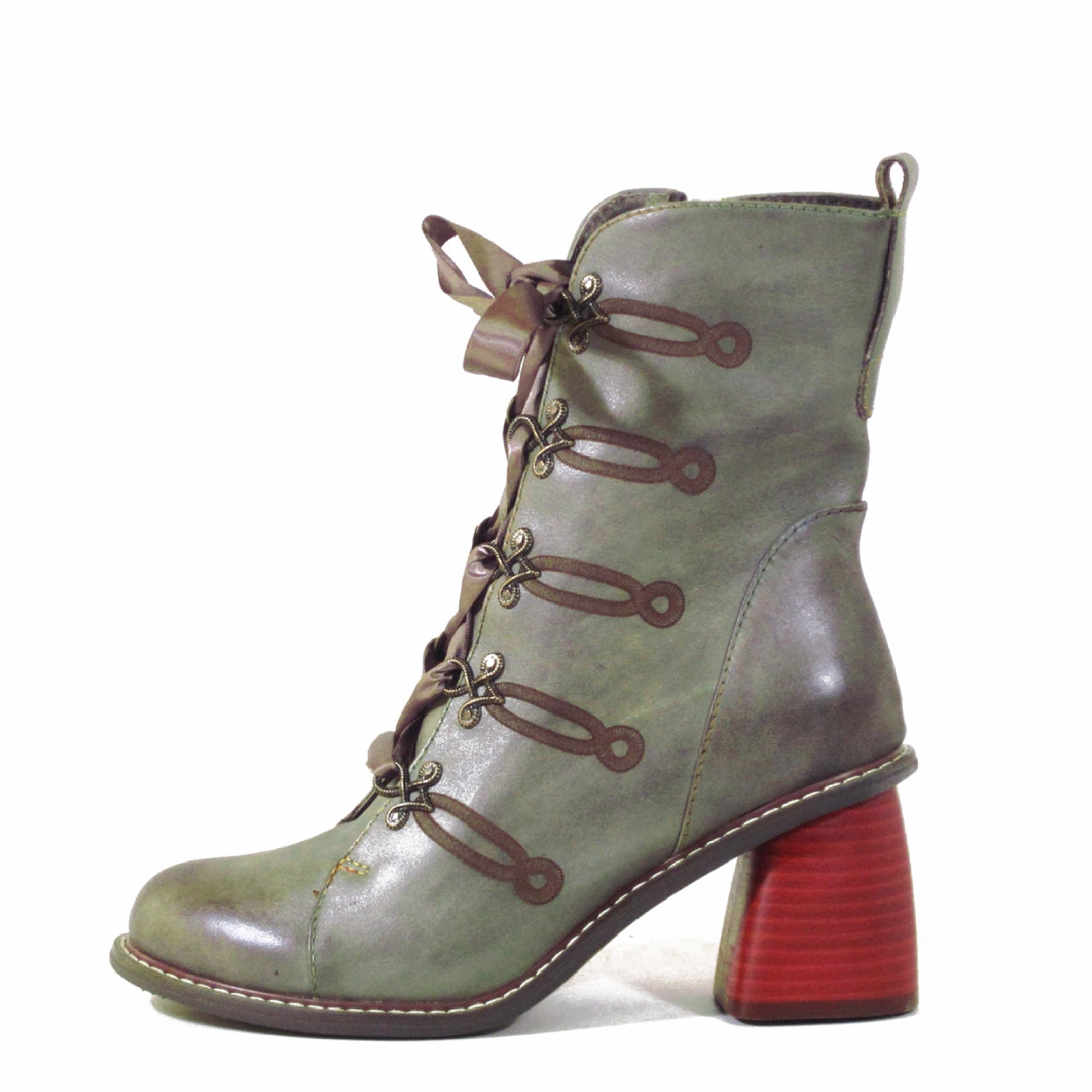 Geraldine Victorian Booties Wedge Short Boots