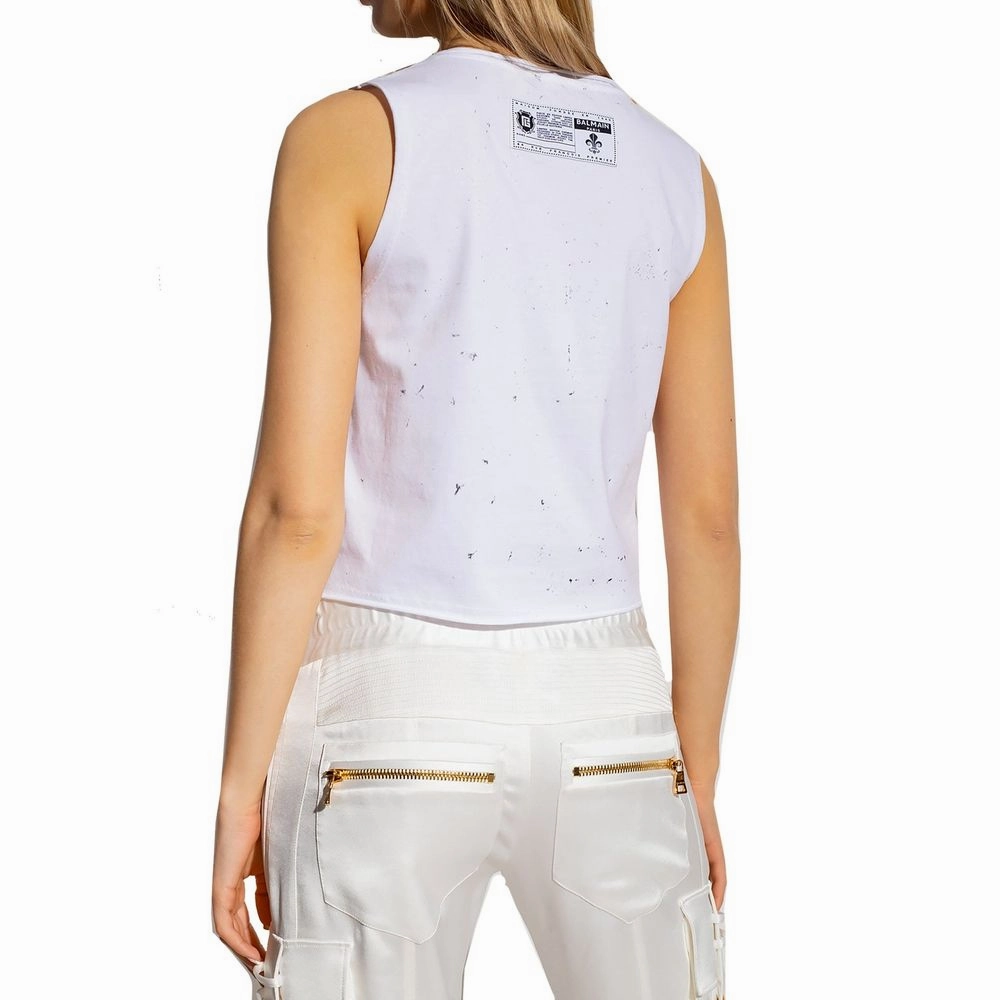 Balmain White Cotton T-Shirt Best Dad T Shirts