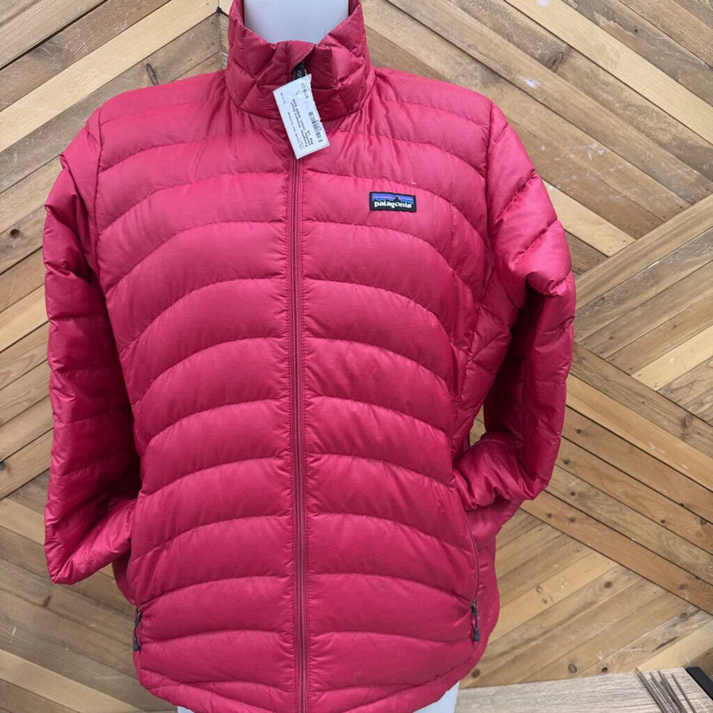 Patagonia- Women's Down sweater Jacket- MSRP $349: Pink -women-LG Kevyn Tan Jackets