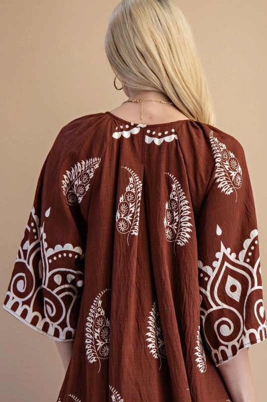 Midi Dress With Jean Jacket Tessa Printed Midi Dress