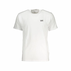 Collar T Shirts Vans White Cotton Men T-Shirt