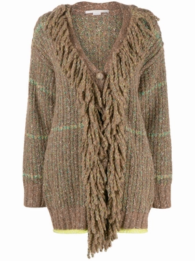 cable-knit tweed cardi-coat Best Lightweight Winter Coats