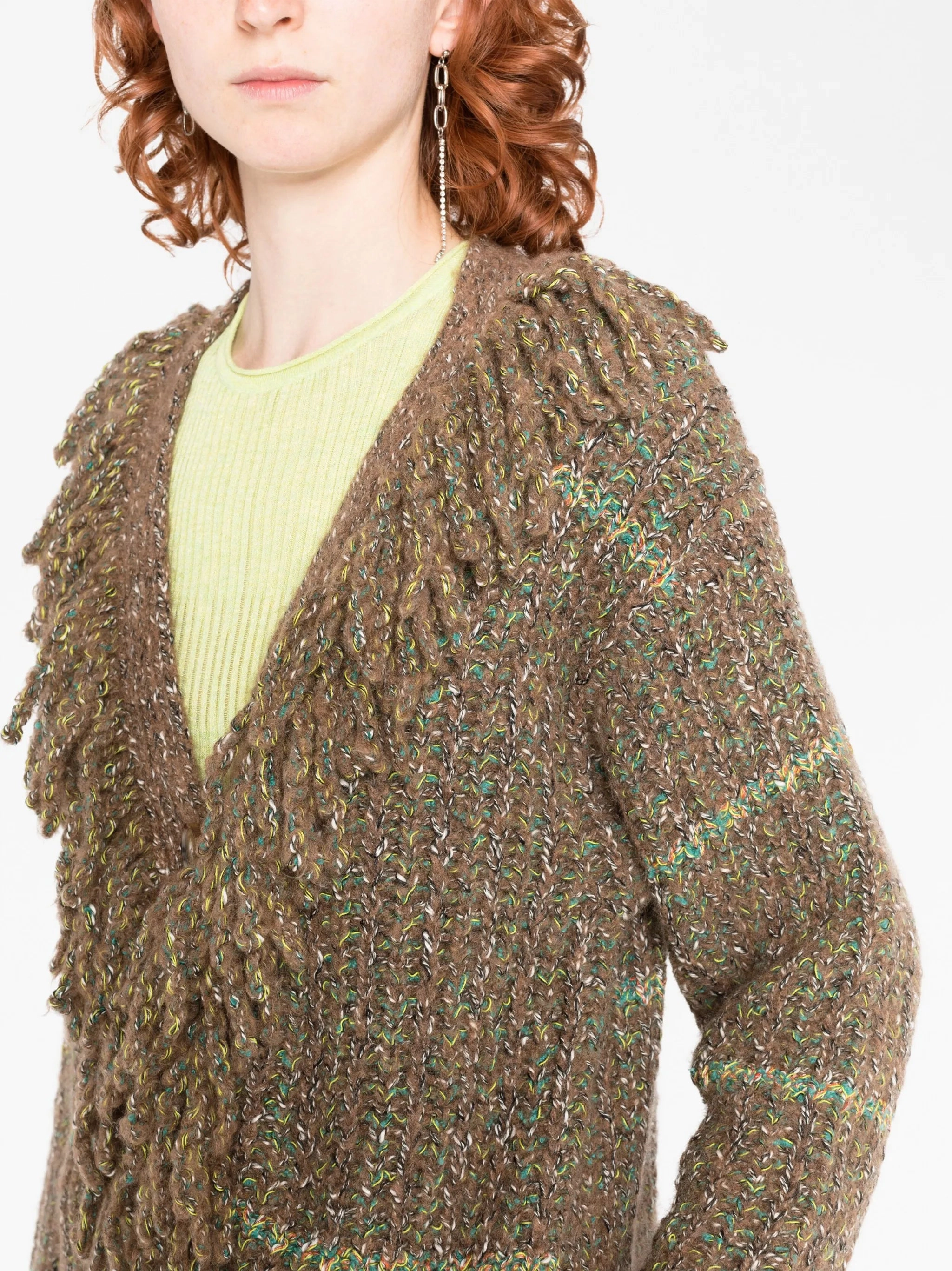 cable-knit tweed cardi-coat Big And Tall Top Coats