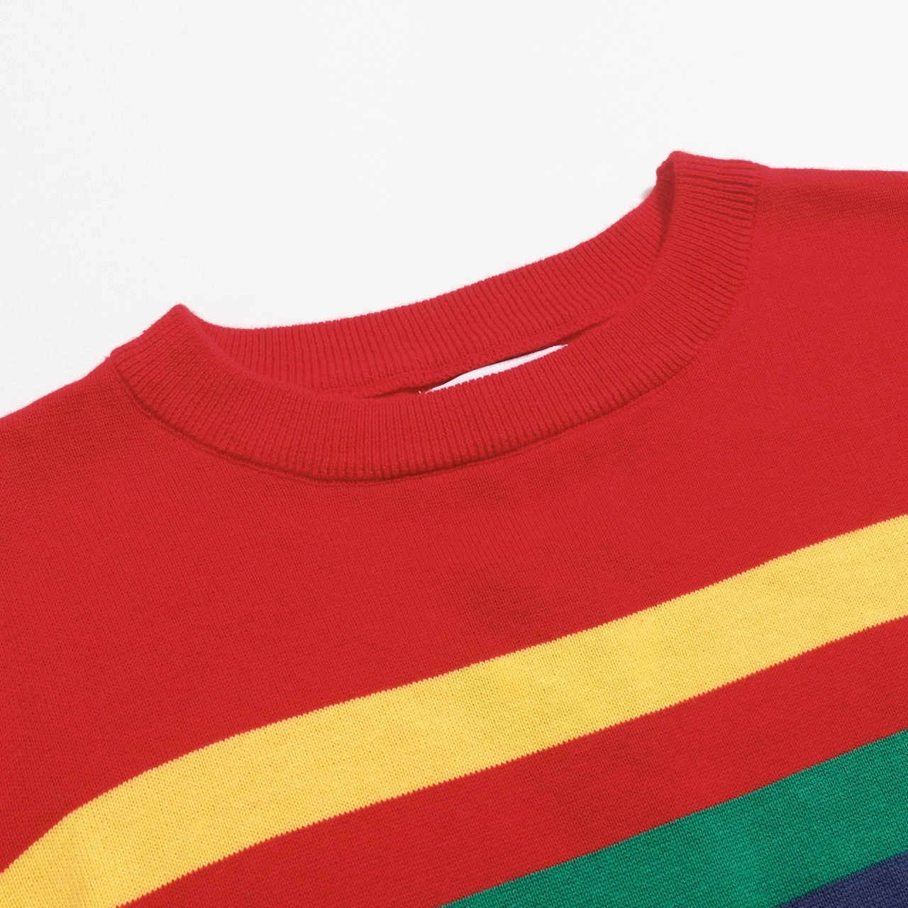 Women's red vintage striped jacquard knitwear Vintage Style Knitwear