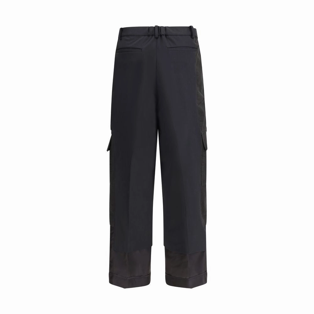Navy Satin Cargo Pants Undercover Black Polyester Cargo Pants