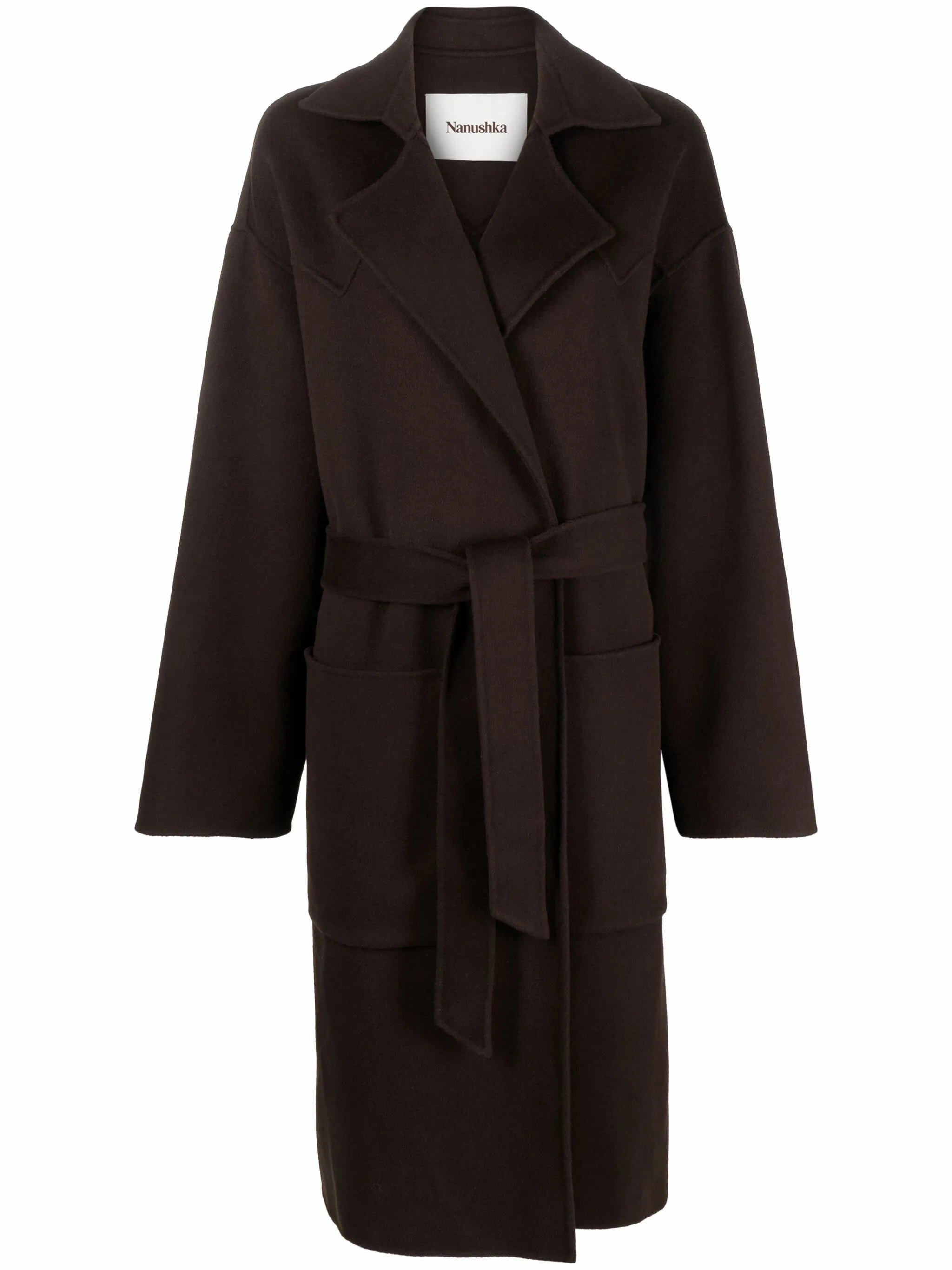 Coats With Wool belted wool-blend coat