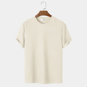 Men Summer Solid Color Round Neck Basic T-Shirts Personalized T Shirts No Minimum