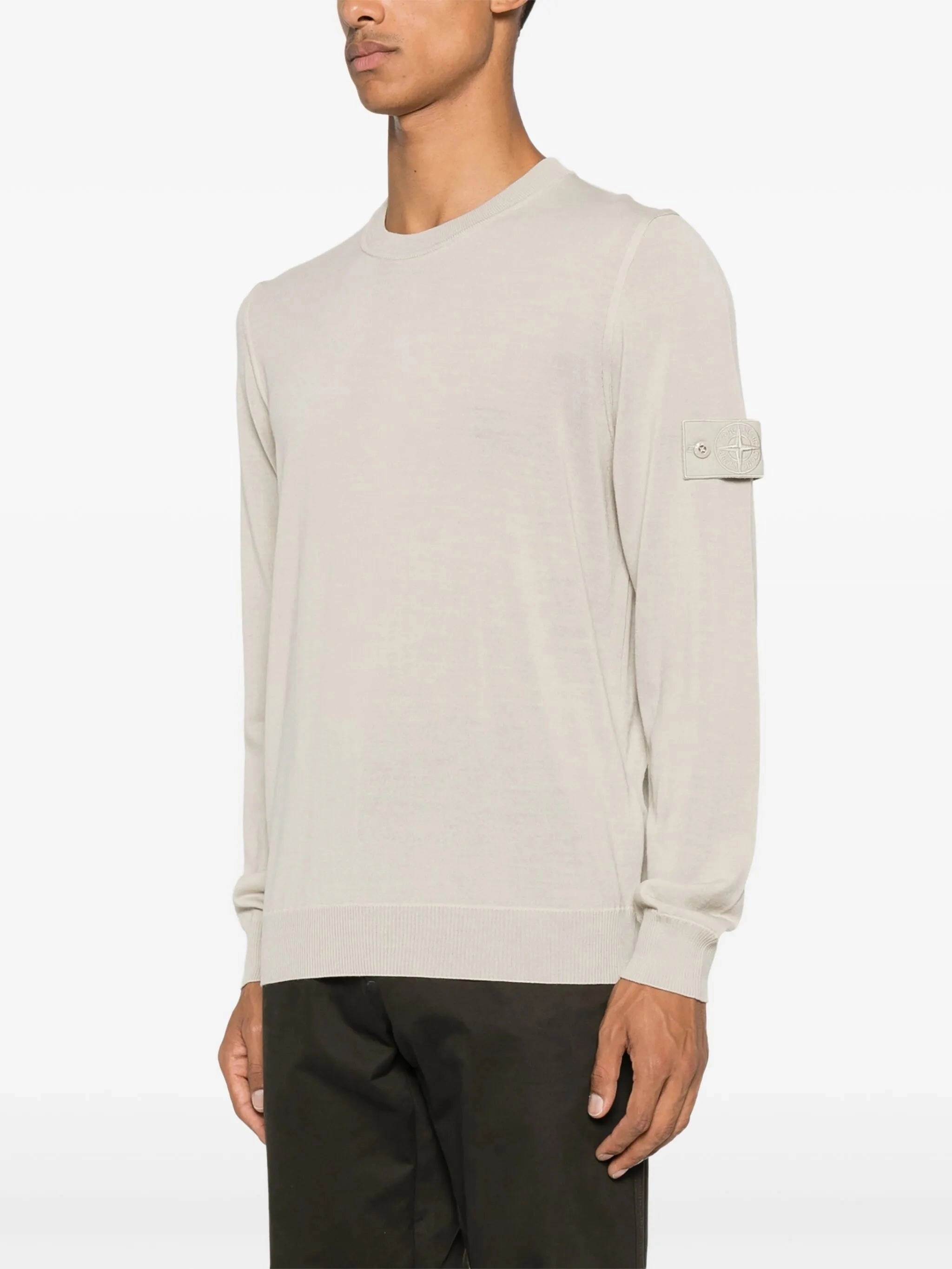 Compass-badge sweater Fisherman Knitwear