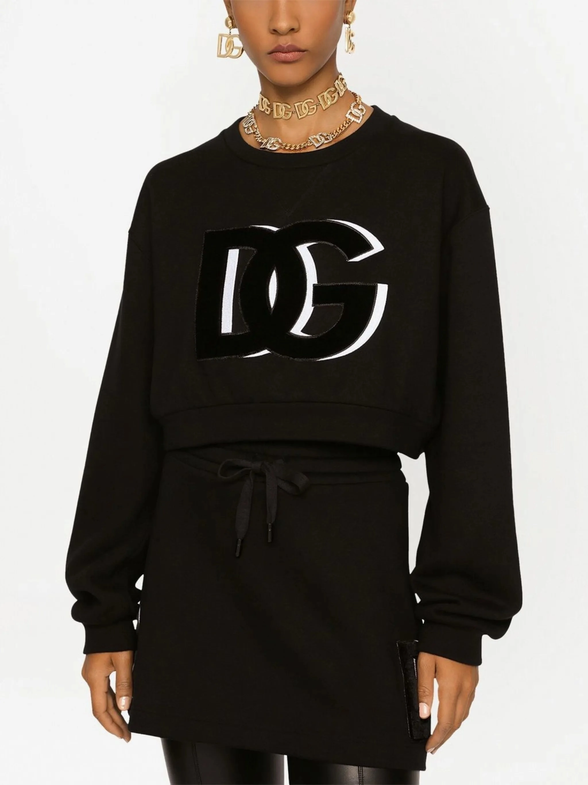 Samoan Sweatshirts DG-logo cropped sweatshirt