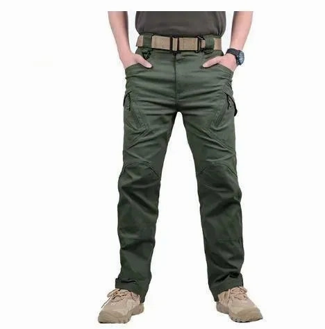 Army Baggy Cargo Pants Utility Men Cargo Pants - Mid-Rise Multiple Pockets