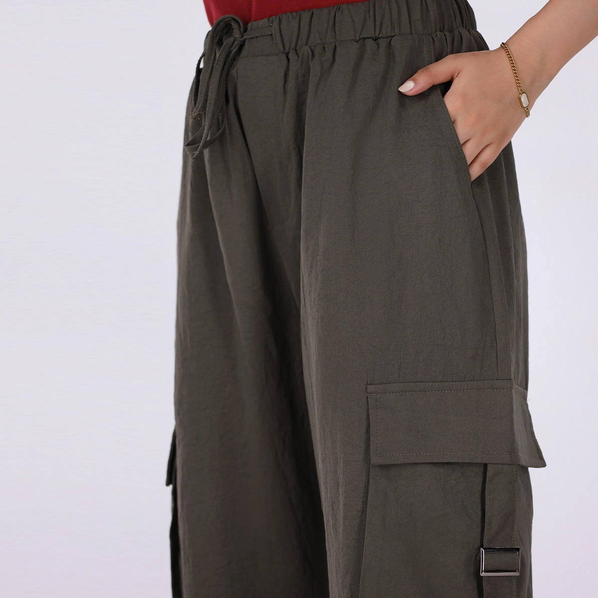 Boot Cut Cargo Pants Utility Trouser with Pockets