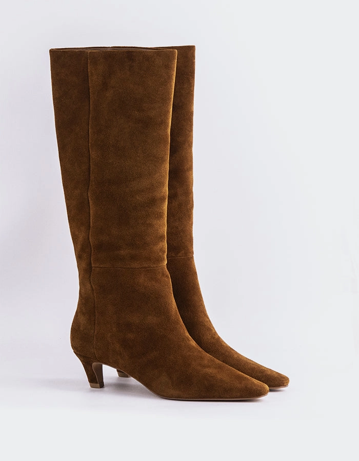 Velletri Tan Suede European Python Boots