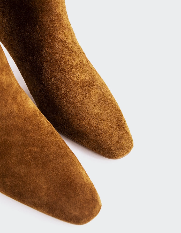 High Boots For Wide Calf Velletri Tan Suede