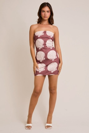 Mini Dress Striptease Siren In Shells Woven Mini Dress
